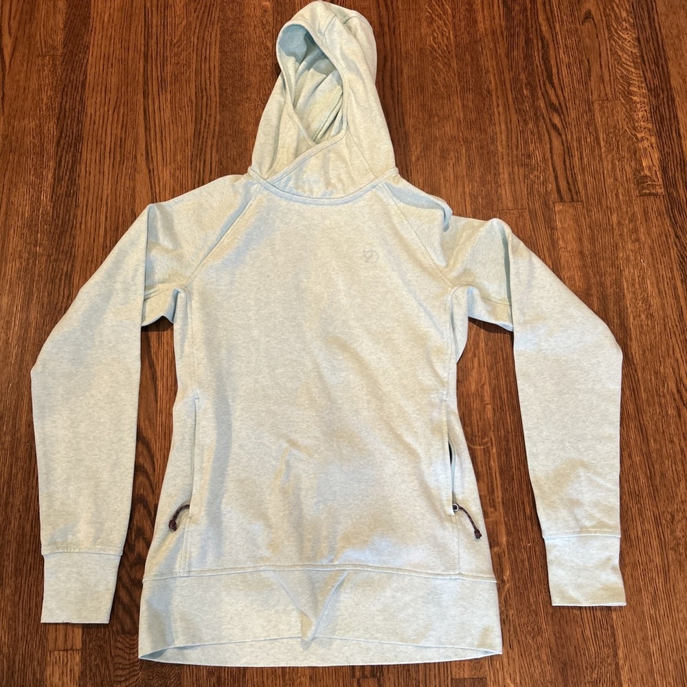 Fjallraven High Coast Hoodie Women's XS Aqua Color, outdoor hoodie, fitted